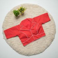 Magnifique Blouse Ethnique en Soie Imprimée avec Col Passepoilé et Manches Courtes, Assortie au Sari Indien, Idéale pour les Fêtes et Festivals, Vente en Gros