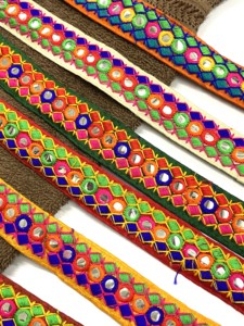 Wholesale Multi Size 100% Polyester Soft Embroidery Trim <b>Lace</b> with Plastic Mirror Thread Work Ruffle 25MM Width for Decorations - Product Image 6