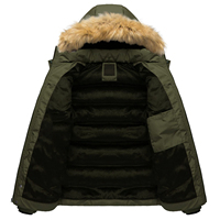 Chaqueta acolchada para hombre de nuevo estilo al por mayor, transpirable, de talla grande, capucha de piel, cremallera, manga completa, diseño de burbujas, dos colores, Invierno barato