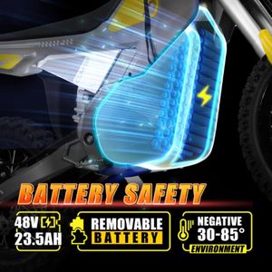 Moto électrique tout-terrain Cunfon M200, fabriquée en Chine, 48V 23.5AH 3000W, couple 220N.m, vitesse maximale 55km/h, autonomie 70km, double freinage. - Product Image 5