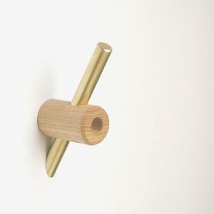 Minimalist wooden metal <b>wall</b> hook hanger modern <b>coat</b> peg <b>rack</b> stylish clothes knob <b>mounted</b> <b>wall</b> organizer entryway <b>coat</b> stand - Product Image 2