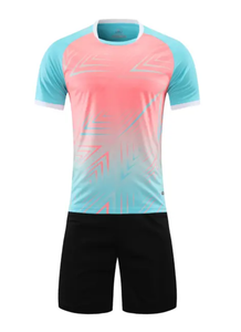 Kit de football pour hommes ensemble d'uniformes de sport à sublimation personnalisée tissu extensible maillot à manches courtes et short vêtements respirants - Product Image 5