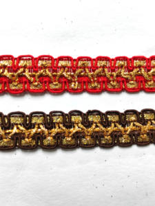 Vente en gros de dentelle métallique verte en polyester de 12 mm, bordure de dentelle, glands, broderie, couture, vêtements, chaussures, rose clair - Product Image 3