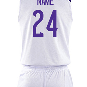 Uniforme de basket-ball unisexe sur mesure, OEM, imprimé sur mesure, 100% polyester, séchage rapide, respirant, antibactérien - Product Image 6