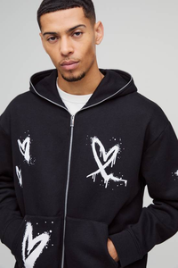 Sweat-shirts à capuche pour hommes en molleton d'hiver 100% coton, coupe classique, sur mesure, grandes tailles en vrac - Product Image 3