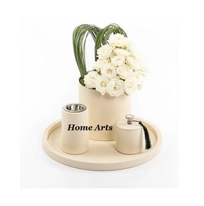 Brûleur d'encens en cuir design Bakhoor avec plateau rond et boîte de rangement Brûleur Bakhoor doué par Home Arts - Product Image 4
