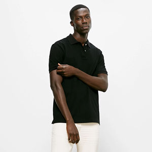 100% couleur personnalisée été Slim Fit vêtements de travail hommes pour Polo Logo personnalisé école et uniformes de travail Service OEM motif solide - Product Image 3