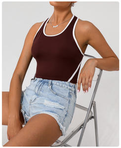 เสื้อกล้ามเว้าหลังสำหรับผู้หญิงเสื้อกล้ามสำหรับออกกำลังกายโยคะฟิตเนสเสื้อครอปแขนกุดสำหรับฤดูร้อน - Product Image 6