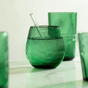 Décoration de maison belle bouche coup vert émeraude en verre disponible au prix de gros - Product Image 5