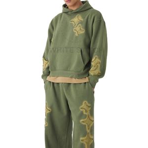 Conjunto de Chándal Deportivo de 2 Piezas para Hombre, Diseño Personalizado, Estilo Desgastado, Logotipo Personalizado de Alta Calidad, Estilo Vintage - Product Image 3