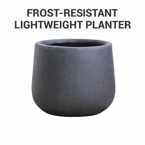 Vaso per Fiori <span class=keywords><strong>in</strong></span> Fibra di Vetro e <span class=keywords><strong>Cemento</strong></span>, Rotondo, Grande, per Interni ed Esterni, Decorazione da Giardino - Product Image 2