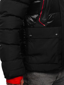 Dernière veste décontractée à capuche avec fermeture éclair complète métallisée brillante doudounes d'hiver design personnalisé pour hommes - Product Image 3