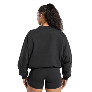 Sudadera pesada de alta calidad para mujer, ropa informal de invierno con cuello redondo y capucha, diseño de serigrafía en la parte delantera, suministro ODM - Product Image 5