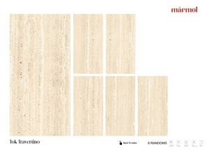 Tok travertino หินธรรมชาติขัดเงาขนาด600x1200มม. สำหรับกระเบื้องภายในโรงเรียนใช้ความร้อนในห้องครัวกลางแจ้งที่ทันสมัย - Product Image 2