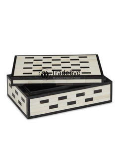 Elegante caja de Incrustaciones de nácar y almacenamiento de joyas con incrustaciones de hueso, organizador de regalo decorativo hecho a mano, pieza Premium Tradebyd - Product Image 2