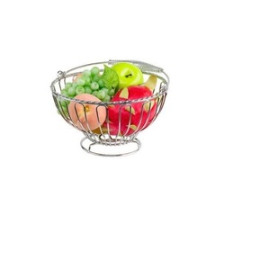 Vente chaude À La Main En Métal Bol De Fruits Poignée De Haute Qualité Poli Table Bol De Service Décoratif Taille Personnalisée Emballé Carton - Product Image 1