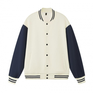 Invierno a granel ropa de calle personalizable Chenille algodón Universidad para hombre Varsity chaquetas blanco y negro Varsity chaquetas - Product Image 1