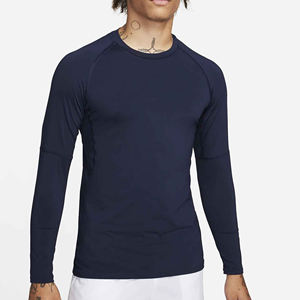 Camiseta de Manga Larga con Cuello Redondo de Poliéster Lisa con Logotipo Personalizado para Hombre y Mujer, Sublimación y Bordado, Último Modelo 2024 - Product Image 1