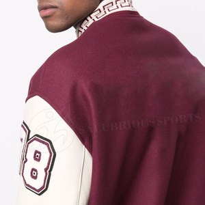 High Quality Custom Men's Lettermen Jackets Letter Stand Collar Design Streetwear <b>Canvas</b> Wool Winter Reversible Breathable Quick - Product Image 6