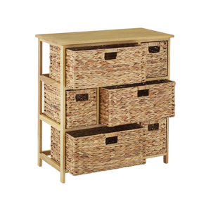 Fabricación de cestas de almacenamiento de jacinto de agua de alta calidad con gabinete de madera gabinetes de sala de estar al por mayor de Vietnam - Product Image 3