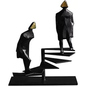 GROSSE REMISE ; les tons métalliques élégants créent une esthétique apaisante et raffinée dans n'importe quel espace, sculptures de figurines en fer fabuleuses - Product Image 1