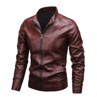 Blouson en cuir synthétique noir coupe slim coupe-vent de haute qualité pour homme, style motard classique, dernière collection