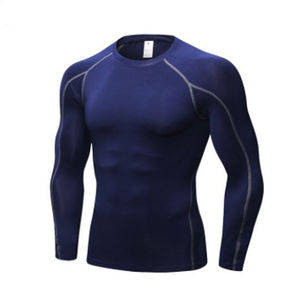 เสื้อรัดรูปแขนยาวผ้าสแปนเด็กซ์พิมพ์ซับลิเมชันสำหรับผู้ชายเสื้อแรชการ์ดแบบแห้งเร็ว - Product Image 6