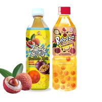 Gloednieuwe FURIT Ananas + Mango Fruit & Groente Sap met Popping Boba, volledig natuurlijk, verfrissend, 500ML shake, vooraf schudden voor het drinken