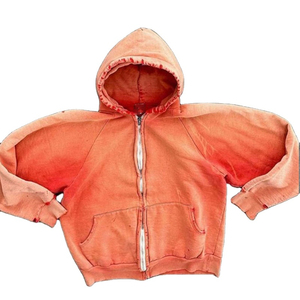 Sweat à capuche homme en molleton de coton épais 440 g/m² style vintage vieilli, coupe oversize, délavé à l'acide, personnalisable avec broderie – Vente en gros - Product Image 6