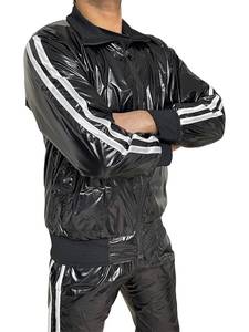 Wet Look Fashion Tracksuit For <b>Men</b> Wholesale <b>Slim</b> Fit <b>Men's</b> Two Piece Zipper Colored & Sweatpants Water Proof Shiny Tracksuit - Product Image 6