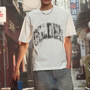 T-shirt blanc t-shirt t-shirts en gros bouffée impression Logo uni coton taille américaine O cou hommes haute qualité 100 t-shirts personnalisés - Product Image 6