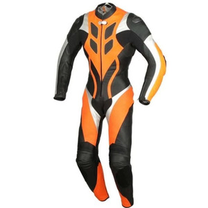 Trajes de cuero de motocicleta de alta calidad Traje de seguridad de carreras con protecciones Trajes de motocicleta de cuero resistente personalizados - Product Image 2