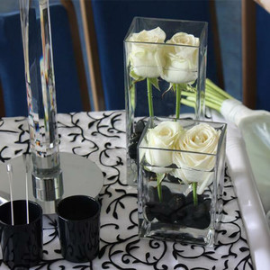 VBV6410 - Florero Rectangular de Vidrio - 6 x 4 x 10 - Product Image 2