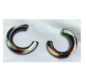 Vintage Design <b>Colourful</b> <b>Wood</b> Resin Jewelry Stylish Drop Style Necklace and Earrings Fashion Accessory - Product Image 2