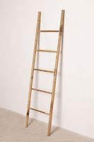 Proveedor de Vietnam, decoración natural para el hogar, toallero de bambú para baño, soporte ajustable para pared, escaleras inclinadas, manta, estante de escalera