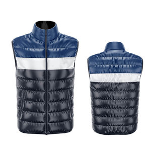 2025 logotipo personalizado impermeable brillante burbuja chaleco para hombre invierno sin mangas Puffer chaqueta transpirable brillante prendas de vestir exteriores Puffer chaleco - Product Image 2