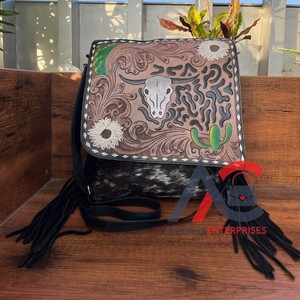 Phương Tây tùy chỉnh tay Dụng cụ Da Túi Xách Túi Messenger Túi dụng cụ bò tóc trên da ví phụ Nữ Túi Da - Product Image 1