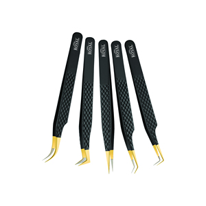 Pince à cils personnalisée de marque privée pince à cils en acier inoxydable pince à cils noire pince à cils faux cils qualité supérieure - Product Image 6