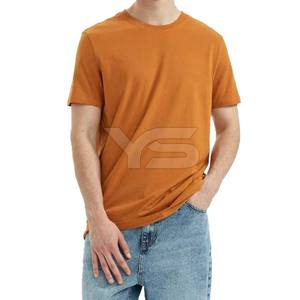 T-shirt d'entraînement décontracté pour hommes, tissu en jersey de coton à motif solide, teint uni avec méthode de tissage non tissé - Product Image 2