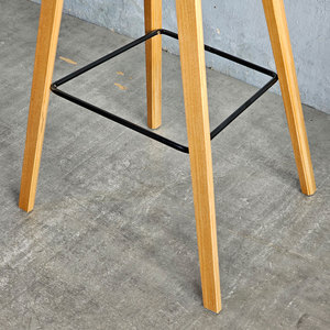 เก้าอี้บาร์สไตล์สแกนดิเนเวียน ขาไม้อัด เบาะไม้วีเนียร์โอ๊ค - Product Image 5
