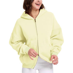 Sweat à capuche zippé en coton surdimensionné pour hommes Streetwear Pullover Sweat à capuche zippé avec design personnalisé Sweat d'hiver - Product Image 1