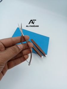 Fully Customized Brow <b>Tweezers</b> Chocolate Color With Eyelash Spring Scissors Custom Logo Anti-Static Eyebrow <b>Tweezer</b> - Product Image 4