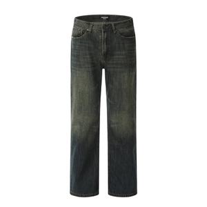 Trendy Denim Pants Casual <b>Jeans</b> Men <b>Women</b> Flared Loose Fit Streetwear Retro <b>Stretch</b> Eco Friendly Plus Size Durable Custom denim - Product Image 1