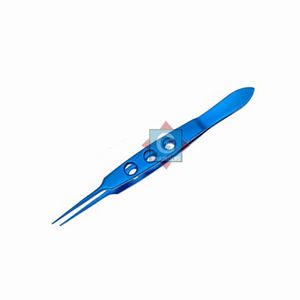 Pinzas dentales rectas oftálmicas de acero inoxidable, pinzas quirúrgicas, instrumento ocular - Product Image 3