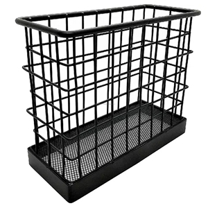 Grille métallique noire de Collection, porte-serviettes en fil plat antidérapant et autoportant pour Table à manger et porte-serviettes de cuisine - Product Image 5