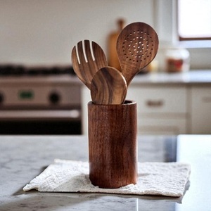 Chaud sur la surface adaptée aux couteaux ensemble de cuillères en bois de bambou vaisselle pour cuisine salle à manger - Product Image 3