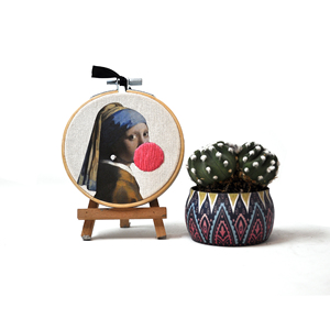 Arte de bordado moderno con temática de chicle, 10 cm - Product Image 4