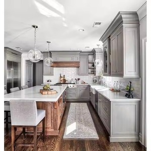 Armarios de cocina blancos modernos personalizados, muebles de Casa inteligentes, laca, comedor, fácil montaje para constructores - Product Image 3