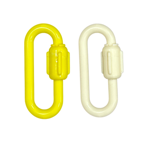 Chaîne à maillons simples en plastique de 6mm, lien rapide original de couleurs, mousqueton à vis de forme ovale - Product Image 1