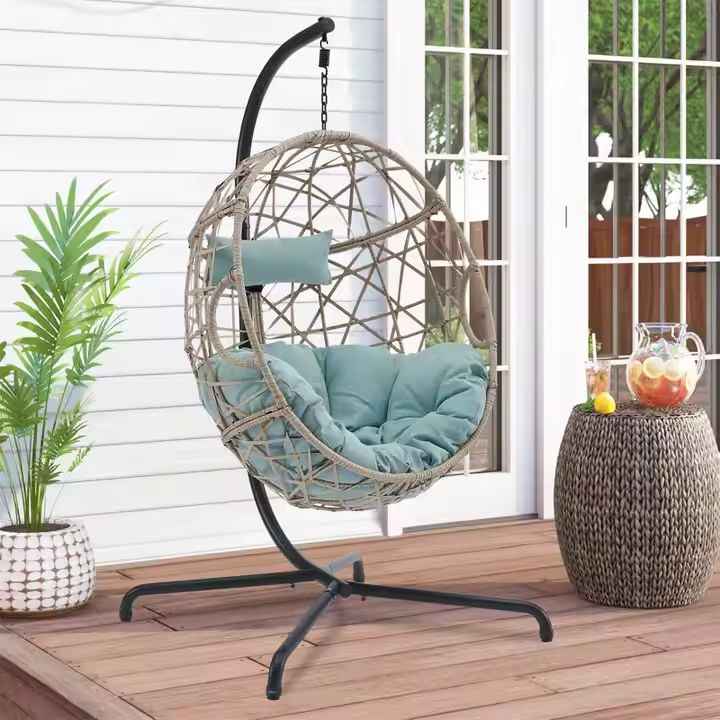 Outdoor Furniture Rattan Wicker Hanging Swings Chair Egg Swing